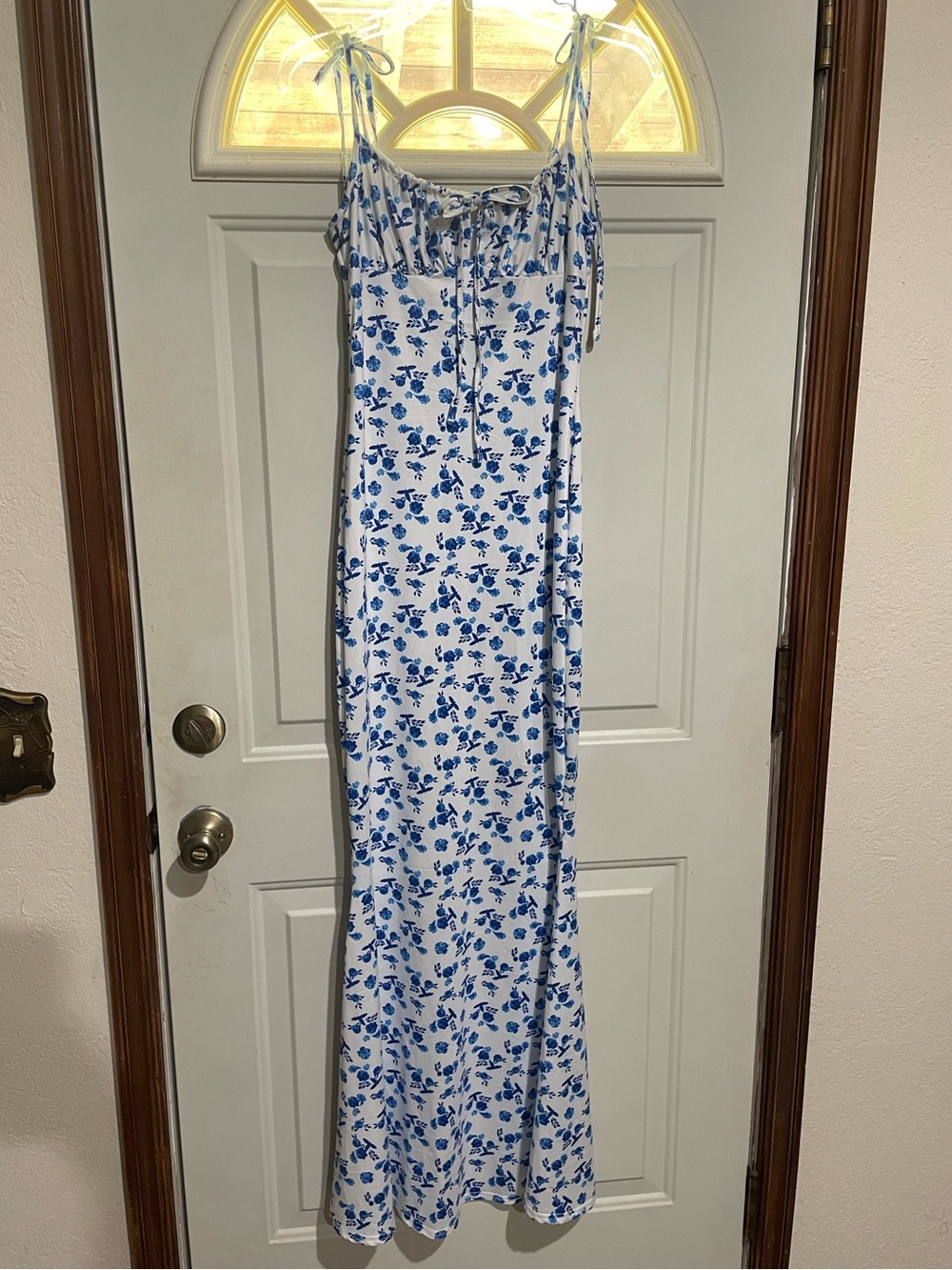 Women’s Blue Floral Bodycon Dress